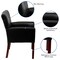 Emma and Oliver Faux Leather Executive Side Reception Chair with Mahogany Legs